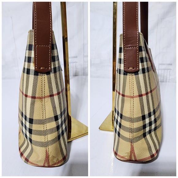 Burberry London Nova Check Printed Shoulder Bag Beige/Brown - Picture 10 of 13